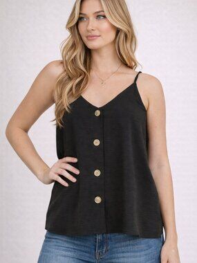 Kiss My Lover Graphic Cami Tank Black | Y2K Flirty Statement Top